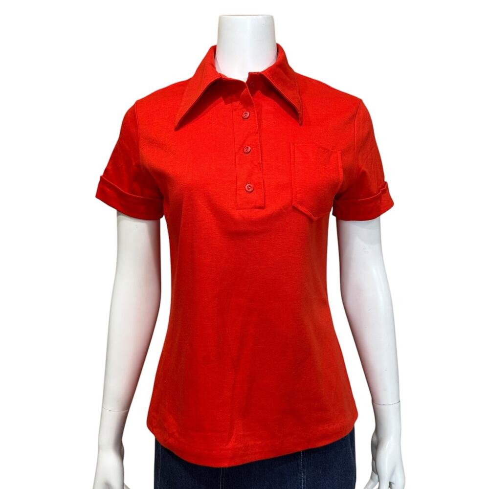 Vintage Red Catalina Polo Top Large Shirt